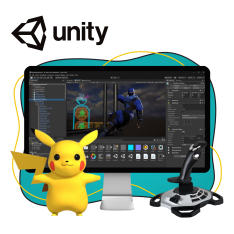 Мир игр на Unity 2D на популярном движке + AI-помощники - КИБЕРшкола программирования для детей, компьютерные курсы для школьников, начинающих и подростков - KIBERone г. Лефортово